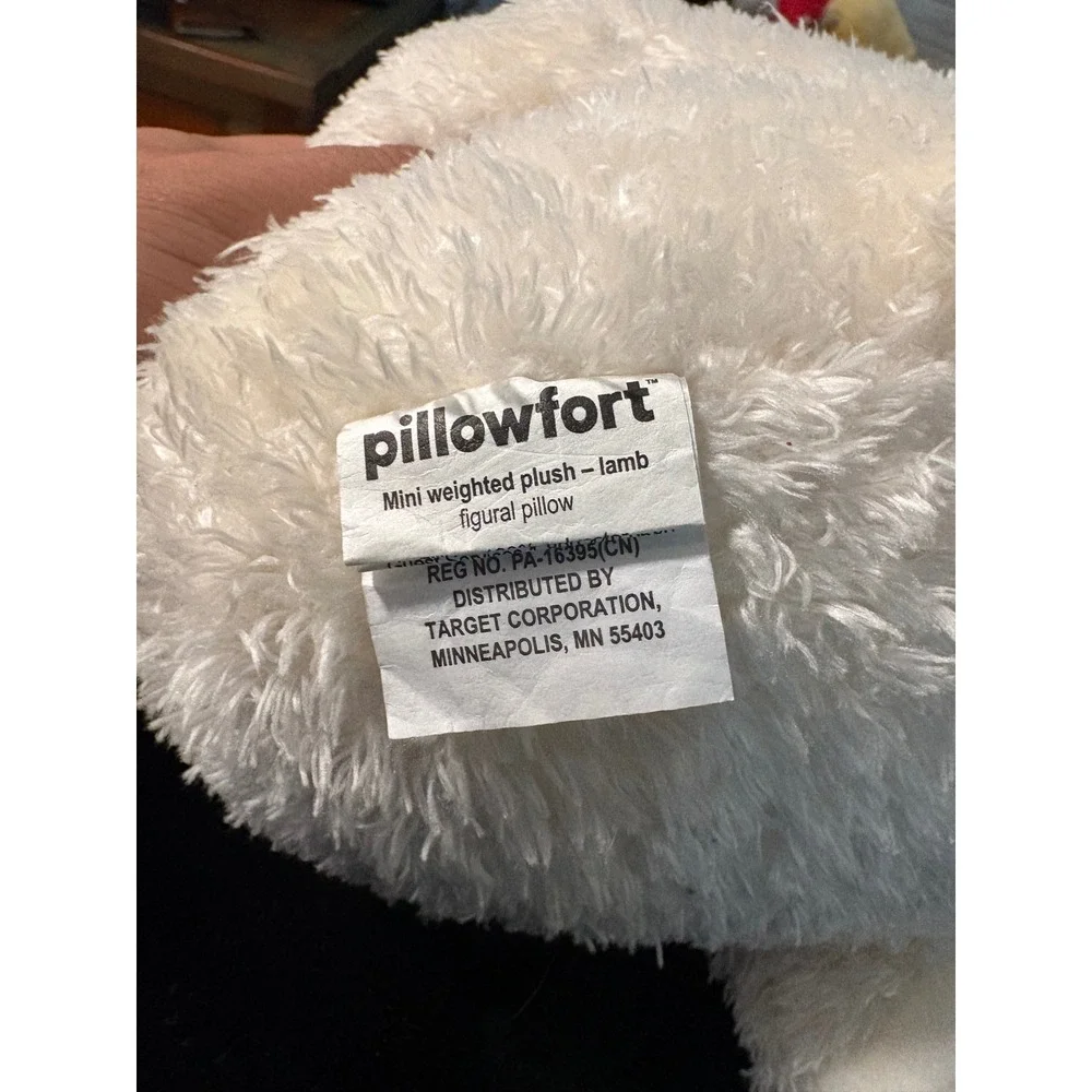 Pillowfort Mini Weighted Plush Lamb Figural Pillow White Sheep Target